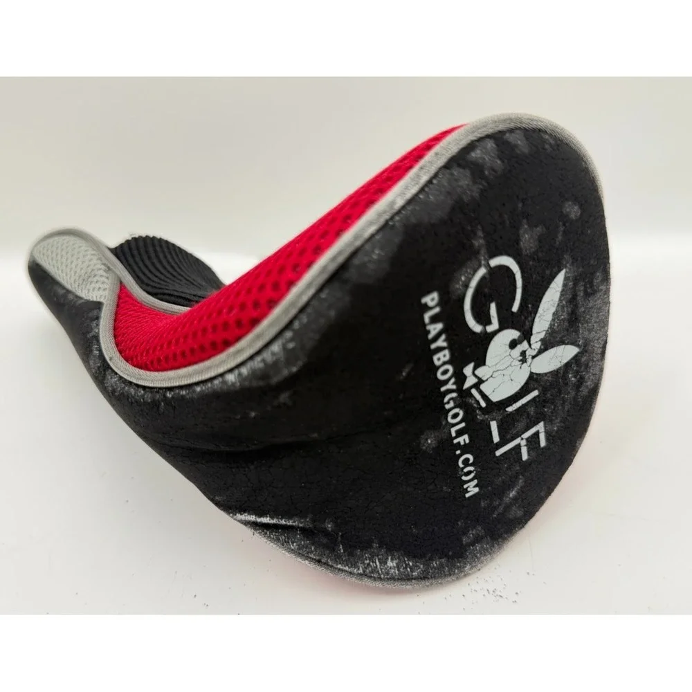 Playboy Golf Club Headcover Black Red Mesh Bunny Logo Fairway Wood Peeling